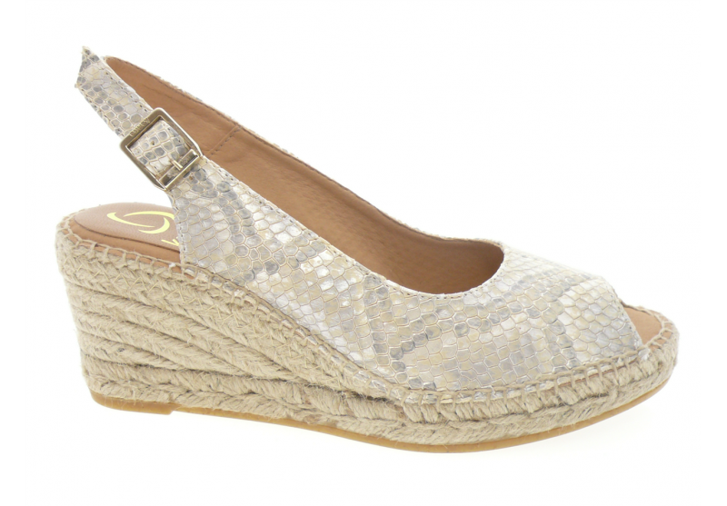 Kanna - Espadrilles 705 - PYTHON GRIS