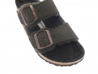 birkenstock - Femme ARIZONA F SHE - DAIM MARRON FONC