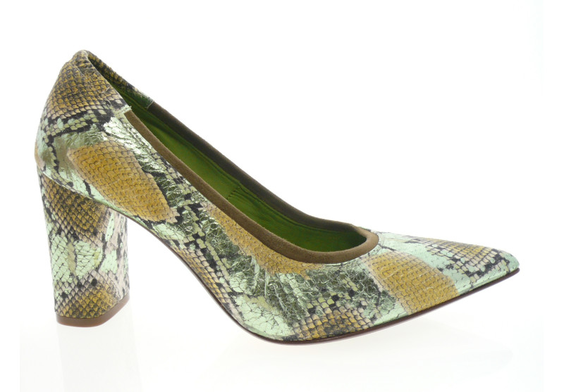 lorenzo masiero - Escarpin 64 229 - PYTHON VERT