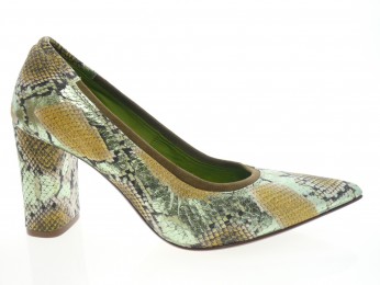 lorenzo masiero - Escarpin 64 229 - PYTHON VERT