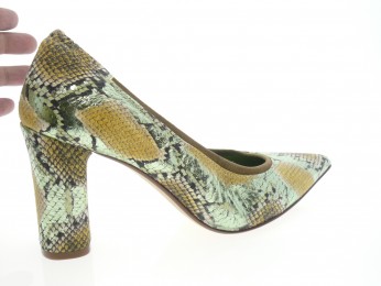 lorenzo masiero - Escarpin 64 229 - PYTHON VERT