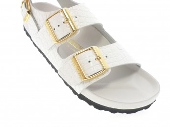 birkenstock - Nu pied MILANO EXQ - PYTHON BLANC