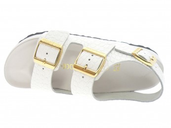 birkenstock - Nu pied MILANO EXQ - PYTHON BLANC
