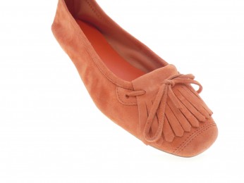 Reqins - Ballerine HINDI. - DAIM ORANGE