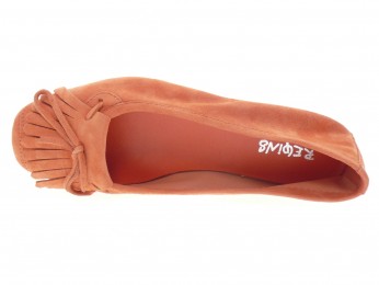Reqins - Ballerine HINDI. - DAIM ORANGE