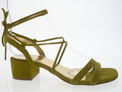 nimal - Nu pied BAKY - DAIM VERT PALE