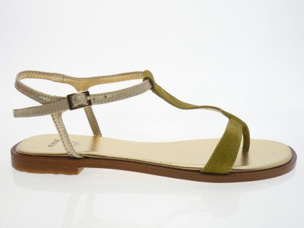 nimal - Nu pied BILLIE - DAIM VERT PALE