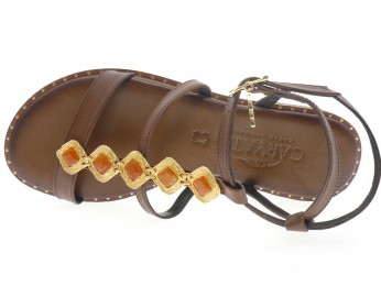 caryatis - Nu pied 622112 - MARRON OR