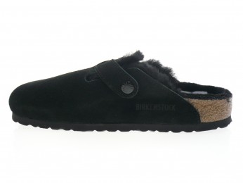 birkenstock - Sport BOSTON SHEARLING F - DAIM NOIR