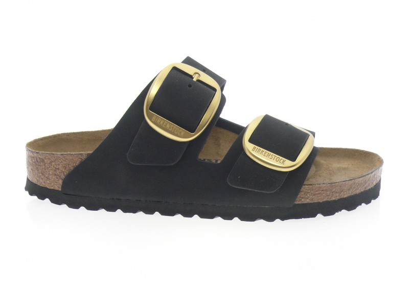 birkenstock - Nu pied ARIZONA BIG BUCKLE - DAIM NOIR