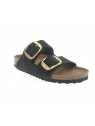 birkenstock - Nu pied ARIZONA BIG BUCKLE - DAIM NOIR