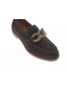 aliwell - Mocassin MARCIA - DAIM MARRON FONCÉ