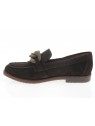 aliwell - Mocassin MARCIA - DAIM MARRON FONCÉ