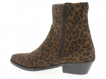 aliwell - Boots LENNOX - DAIM BEIGE LEOPARD