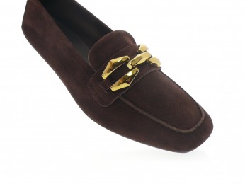 Reqins - Mocassin HILARIE - DAIM MARRON
