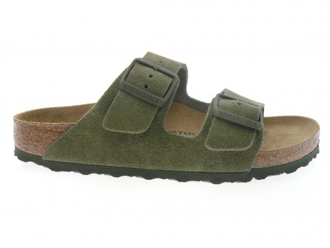 birkenstock - Nu pied ARIZONA SFB - DAIM VERT