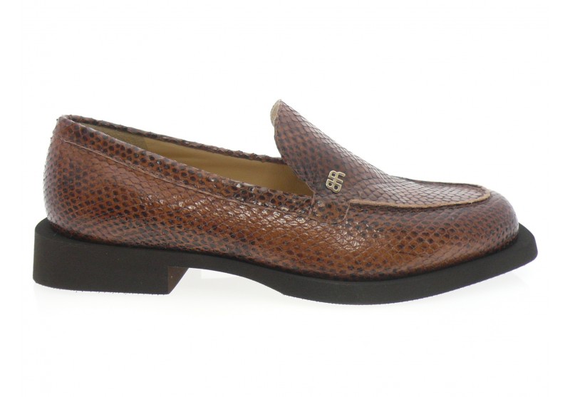 brunate - Mocassin 10859 - PYTHON MARRON CLAIR