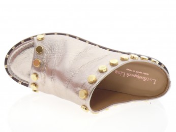 la bottega di lisa - Mule 4127 B. - LAMÉ NUDE
