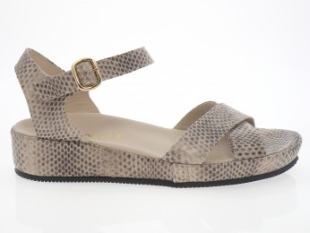 brunate - Nu pied SD531 - PYTHON BEIGE