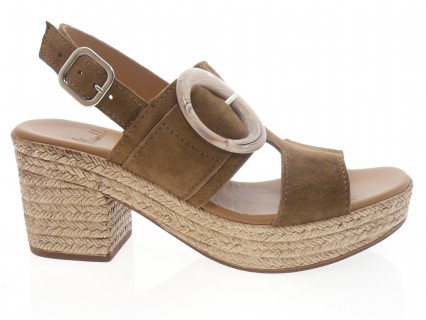 aliwell - Nu pied SIKA - DAIM MARRON