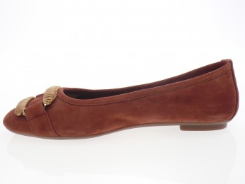 Reqins - Ballerine HAVINE - DAIM BRIQUE