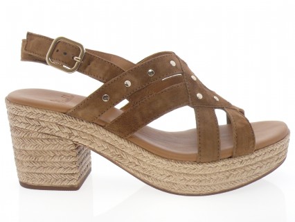 aliwell - Nu pied AZUCAR - DAIM MARRON CLAIR