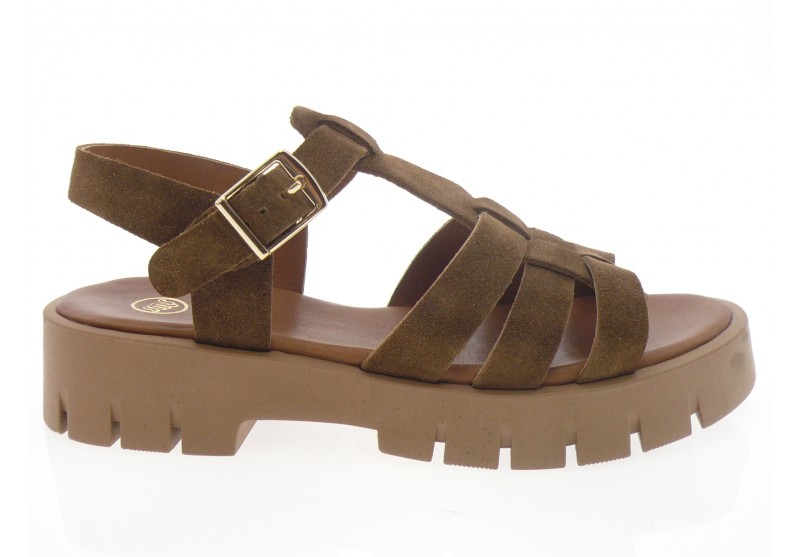 sms - Nu pied VADIA - DAIM MARRON CLAIR