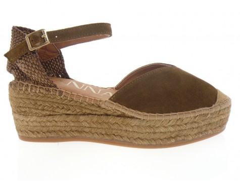 Kanna - Espadrilles 26090 - DAIM MARRON