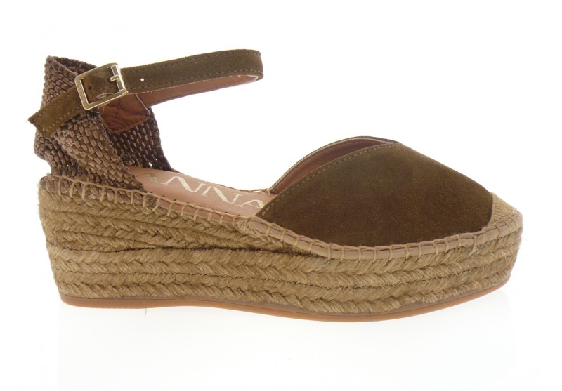 Kanna - Espadrilles 26090 - DAIM MARRON
