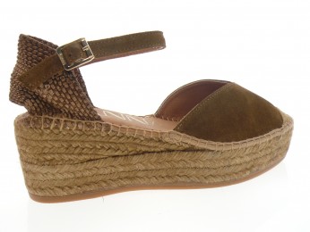 Kanna - Espadrilles 26090 - DAIM MARRON