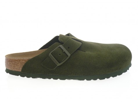 birkenstock - nu-pied BOSTON - DAIM VERT
