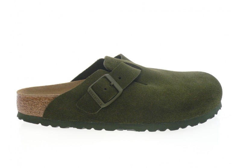 birkenstock - nu-pied BOSTON - DAIM VERT