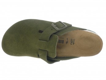 birkenstock - nu-pied BOSTON - DAIM VERT