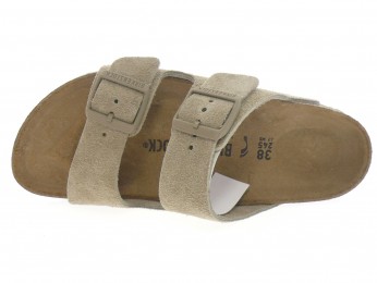 birkenstock - Nu pied ARIZONA SFB - DAIM KAKI