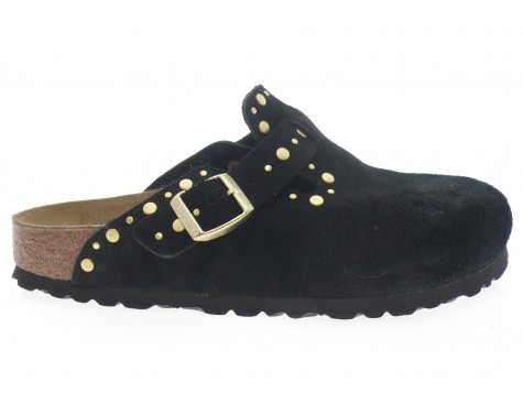 birkenstock - Nu pied BOSTON RIVET - DAIM NOIR