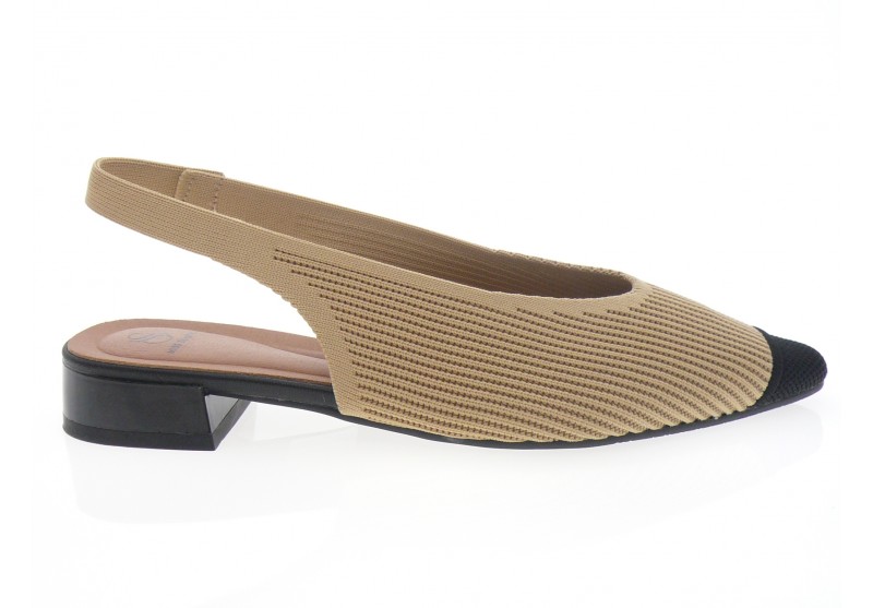 miss elastic - Ballerine 75071 - BEIGE NOIR