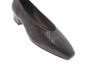 Reqins - Ballerine FAVORITE - PYTHON MARRON CLAIR