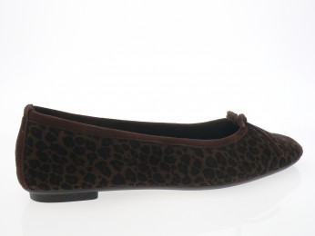 Reqins - Ballerine HARMONY - MARRON LEOPARD