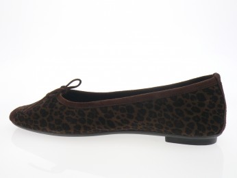 Reqins - Ballerine HARMONY - MARRON LEOPARD