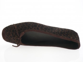 Reqins - Ballerine HARMONY - MARRON LEOPARD