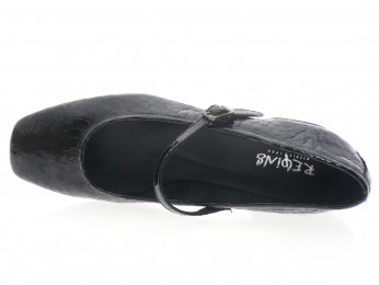 Reqins - Femme KELLY - CROCO NOIR