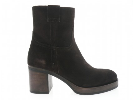 aliwell - Boots ORVANE - DAIM MARRON FONCÉ