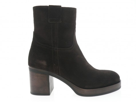 aliwell - Boots ORVANE - DAIM MARRON FONCÉ