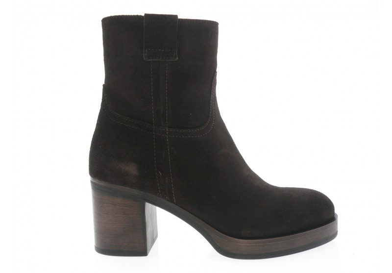 aliwell - Boots ORVANE - DAIM MARRON FONCÉ