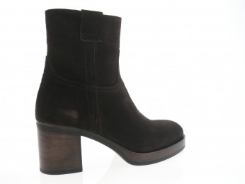 aliwell - Boots ORVANE - DAIM MARRON FONCÉ