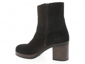 aliwell - Boots ORVANE - DAIM MARRON FONCÉ