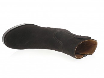 aliwell - Boots ORVANE - DAIM MARRON FONCÉ