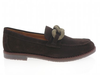 aliwell - Mocassin MARCIA - DAIM MARRON