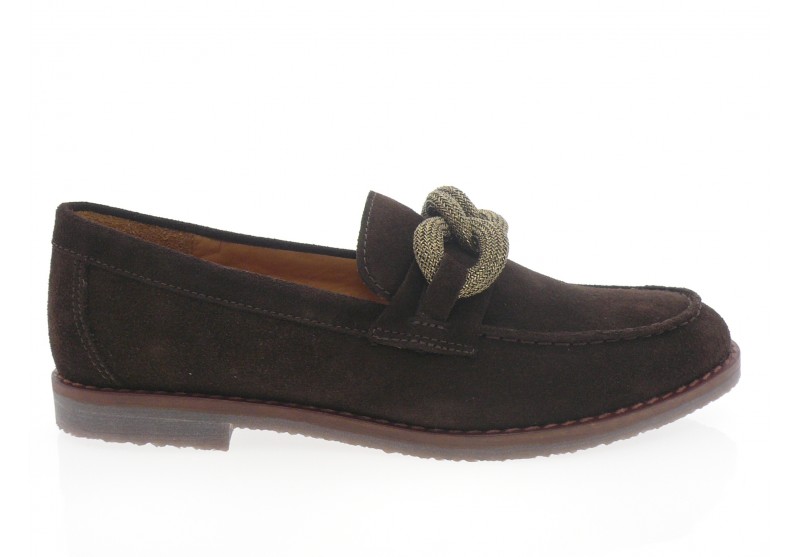 aliwell - Mocassin MARCIA - DAIM MARRON