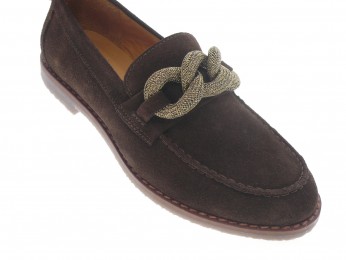 aliwell - Mocassin MARCIA - DAIM MARRON